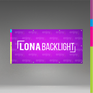 Lona Backlight ⠸ Lona 440g  ⠸ 4/0 ⠸ Brilho ⠸ Sem acabamento ou ilhos 